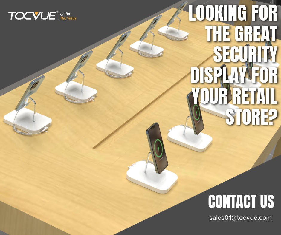 Additional image 2 for Magnetic Wireless Charging Security Display Stand For iPhone || Tocvue